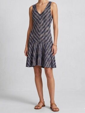Anthropologie Maeve Westwater Chevron Knit Dress Small